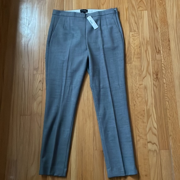 J.Crew Martie Wool Ankle Pants Bi-Stretch 10T Gray - Picture 2 of 7